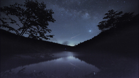 長野県　双子池の星空