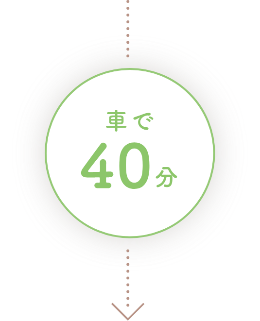 車で40分